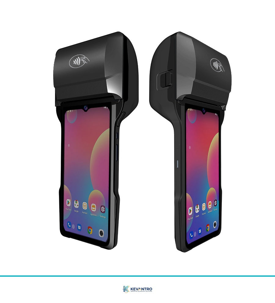 Kevantro KEVPOS-T6 Android 14 Smart Handheld POS Terminal | 6.5" Touchscreen | 80mm Thermal Printer | NFC | 4G | 6400mAh