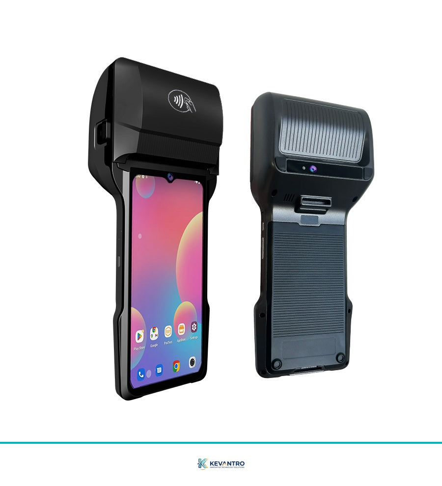 Kevantro KEVPOS-T6 Android 14 Smart Handheld POS Terminal | 6.5" Touchscreen | 80mm Thermal Printer | NFC | 4G | 6400mAh