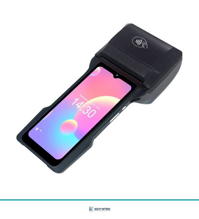 Kevantro KEVPOS-T6 Android 14 Smart Handheld POS Terminal | 6.5" Touchscreen | 80mm Thermal Printer | NFC | 4G | 6400mAh