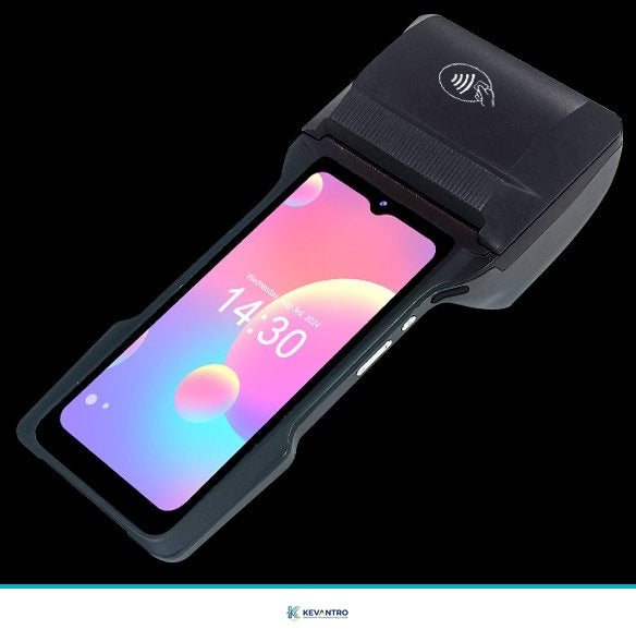 Kevantro KEVPOS-T6 Android 14 Smart Handheld POS Terminal | 6.5" Touchscreen | 80mm Thermal Printer | NFC | 4G | 6400mAh